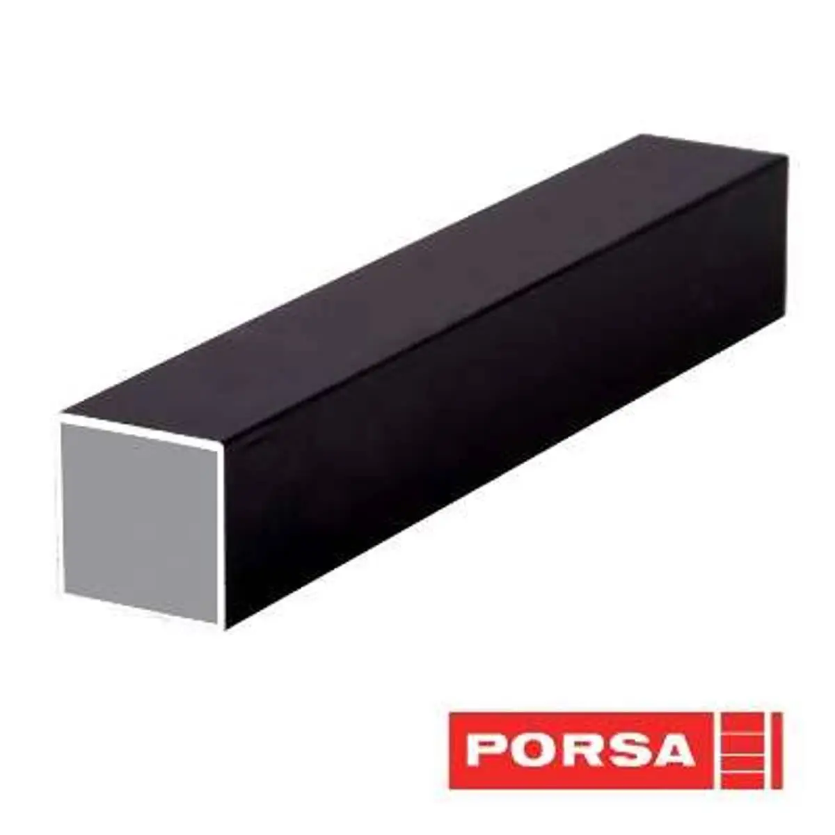Porsa sort aluprofil firkantet 110 cm.